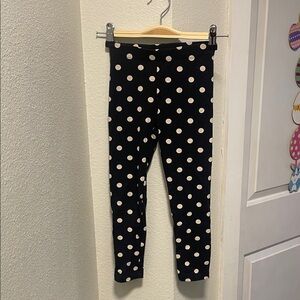 Primary Black Leggings with White Polka Dots